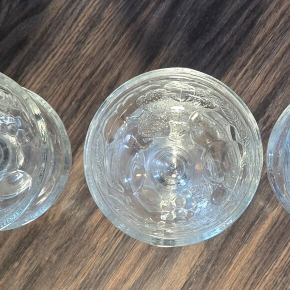 Vintage LUMINARC (France) Set of Six Fruit Pattern Embossed Dessert Cups - Picture 4 of 14